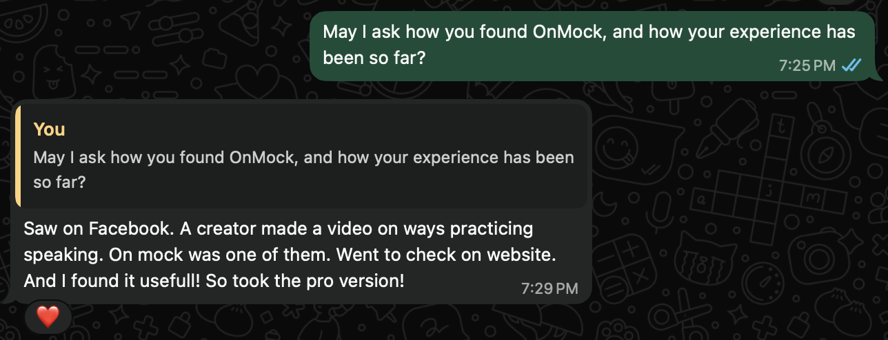 OnMock IELTS Practice feedback from Moriom